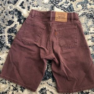 Levi Strauss 550 maroon retro Bermuda shorts 28